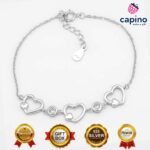 Сребърна гривна серца Martina - 4
