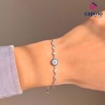 Сребърна гривна синьо око Gabriella - 1