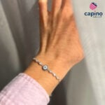 Сребърна гривна синьо око Gabriella - 2
