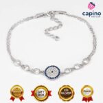 Сребърна гривна синьо око Gabriella - 5