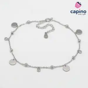 Сребърна гривна за крак Elica