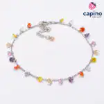 Сребърна гривна за крак Emira