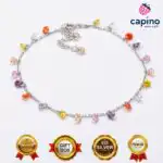 Сребърна гривна за крак Emira - 3