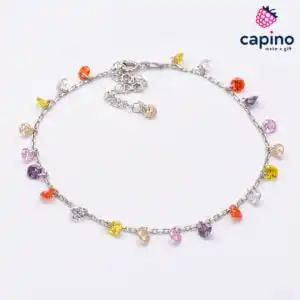 Сребърна гривна за крак Emira