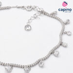 Сребърна гривна за крак Ernesta - 2