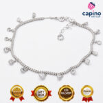 Сребърна гривна за крак Ernesta - 3