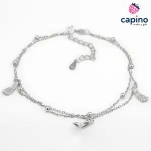 Сребърна гривна за крак Maluma