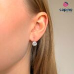 Сребърни обеци Alessandra - 1