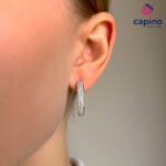 Сребърни обеци халки Bettina - 1