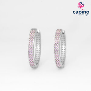 Сребърни обеци халки Fortunata - 4