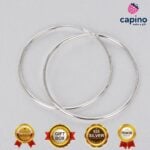 Сребърни обеци халки Martina - 3