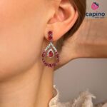 Сребърни обеци капки Lidia - 2