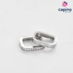 Сребърни обеци квадрат Carla