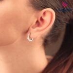 Сребърни обеци квадрат Carla - 3