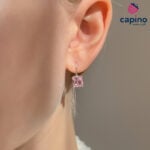 Сребърни обеци квадрат Ernestinna - 3