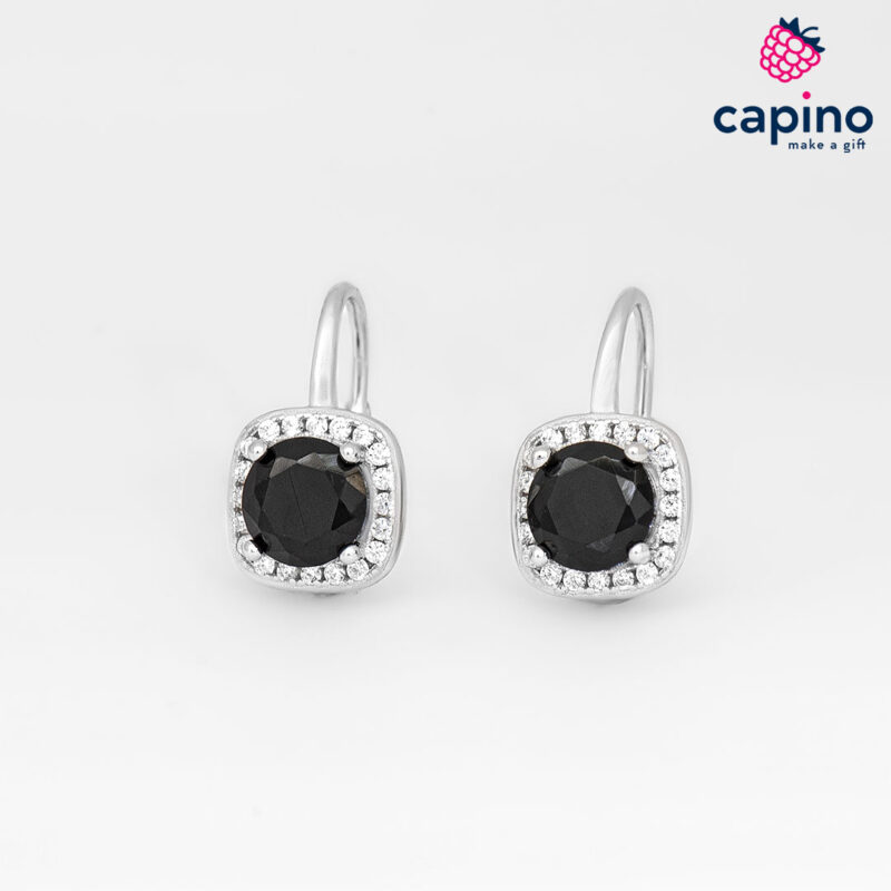 Сребърни обеци квадрат Giuliana - 3