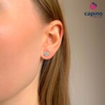 Сребърни обеци лапичка Zaira - 2