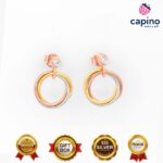 1124211 f Сребърни обеци позлатени Rosina - 5