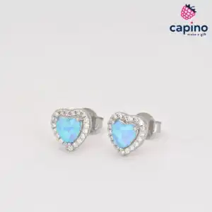 Сребърни обеци сърца Cristina