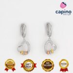 Сребърни обеци сърце Caterina - 3