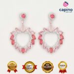 Сребърни обеци сърце Giuseppina - 4