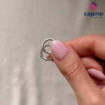 Сребърни обеци шестоъгълник Camilla - 2