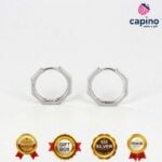 Сребърни обеци шестоъгълник Camilla - 4