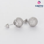 Сребърни обеци топчета Albina - 2