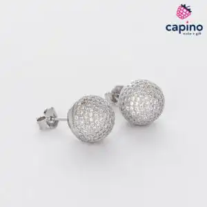 Сребърни обеци топчета Albina
