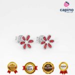 Сребърни обеци цвете La Maurilio - 4