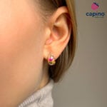 Сребърни обеци цветя Eliana - 1