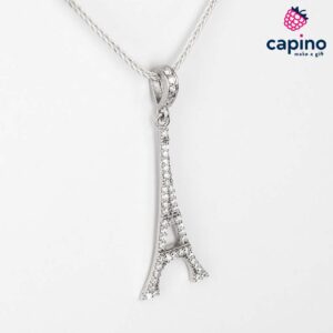 Сребърно колие айфелова кула Antonia