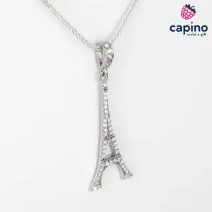 Сребърно колие айфелова кула Antonia