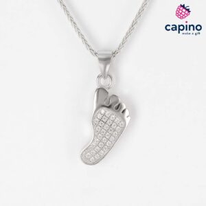 Сребърно колие бебешки крачета Elena