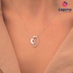 Сребърно колие бебешки крачета Giulia - 1