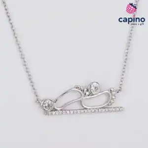Сребърно колие бебешки крачета Mariella