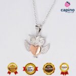 Сребърно колие бухалче Nadia - 3