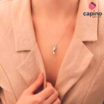 Сребърно колие дамска обувка Cristina - 2