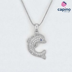 Сребърно колие делфин Antonietta