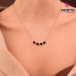 Сребърно колие детелина и сърца Karmen - 2