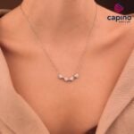 Сребърно колие детелина и сърца Karmen - 3