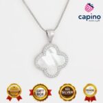 Сребърно колие детелина Vincenzo - 5