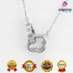 Сребърно колие детелинка Giada - 3