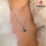 Сребърно колие елипса Predo - 1