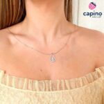 Сребърно колие капка Martina - 1