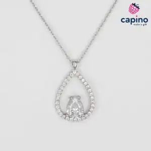 Сребърно колие капка Martina