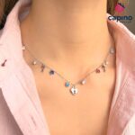Сребърно колие катинар с ключ Velina - 1