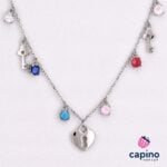 Сребърно колие катинар с ключ Velina - 3
