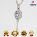 Сребърно колие ключ Bettina - 1