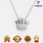 Сребърно колие корона Fabrizia - 2